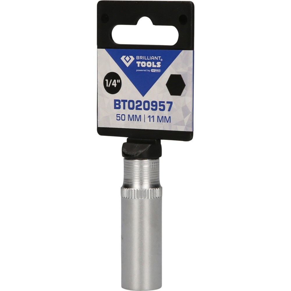 Produktabbildung Nr. 5: BRILLIANT TOOLS 1/4" Sechskant-Stecknuss, lange Ausführung, 11 mm