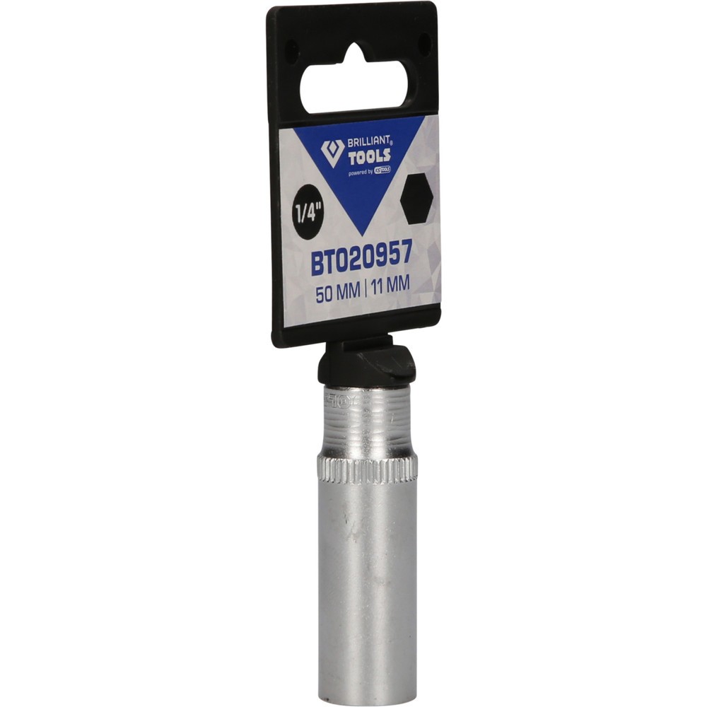 Produktabbildung Nr. 8: BRILLIANT TOOLS 1/4" Sechskant-Stecknuss, lange Ausführung, 11 mm