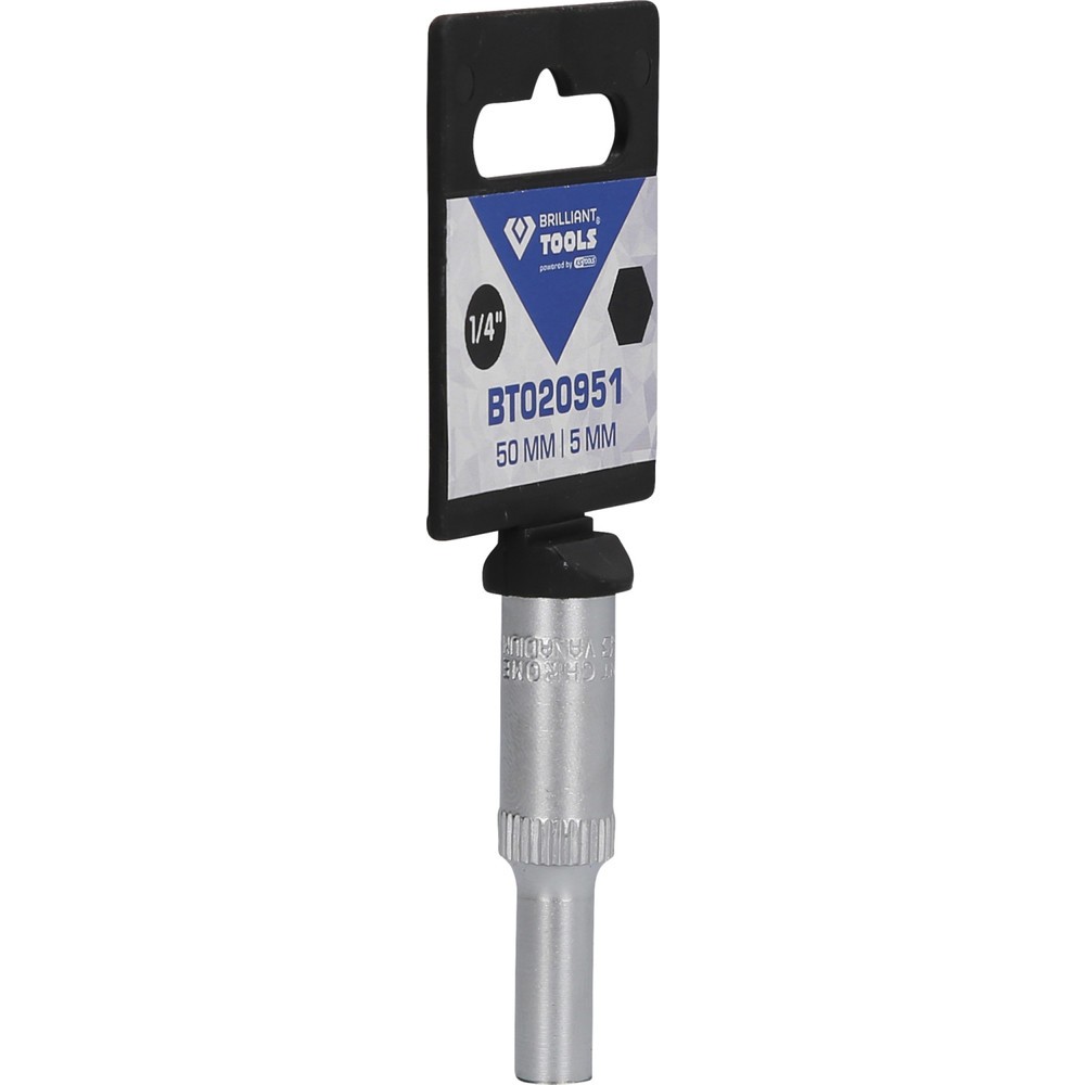 Produktabbildung Nr. 8: BRILLIANT TOOLS 1/4" Sechskant-Stecknuss, lange Ausführung, 5 mm