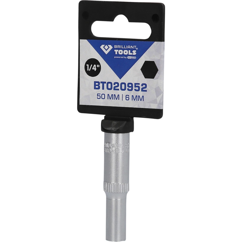 Produktabbildung Nr. 5: BRILLIANT TOOLS 1/4" Sechskant-Stecknuss, lange Ausführung, 6 mm