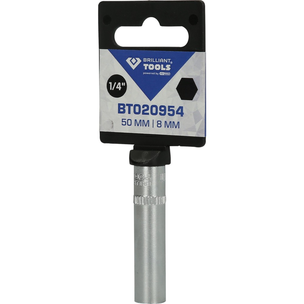 Produktabbildung Nr. 6: BRILLIANT TOOLS 1/4" Sechskant-Stecknuss, lange Ausführung, 8 mm