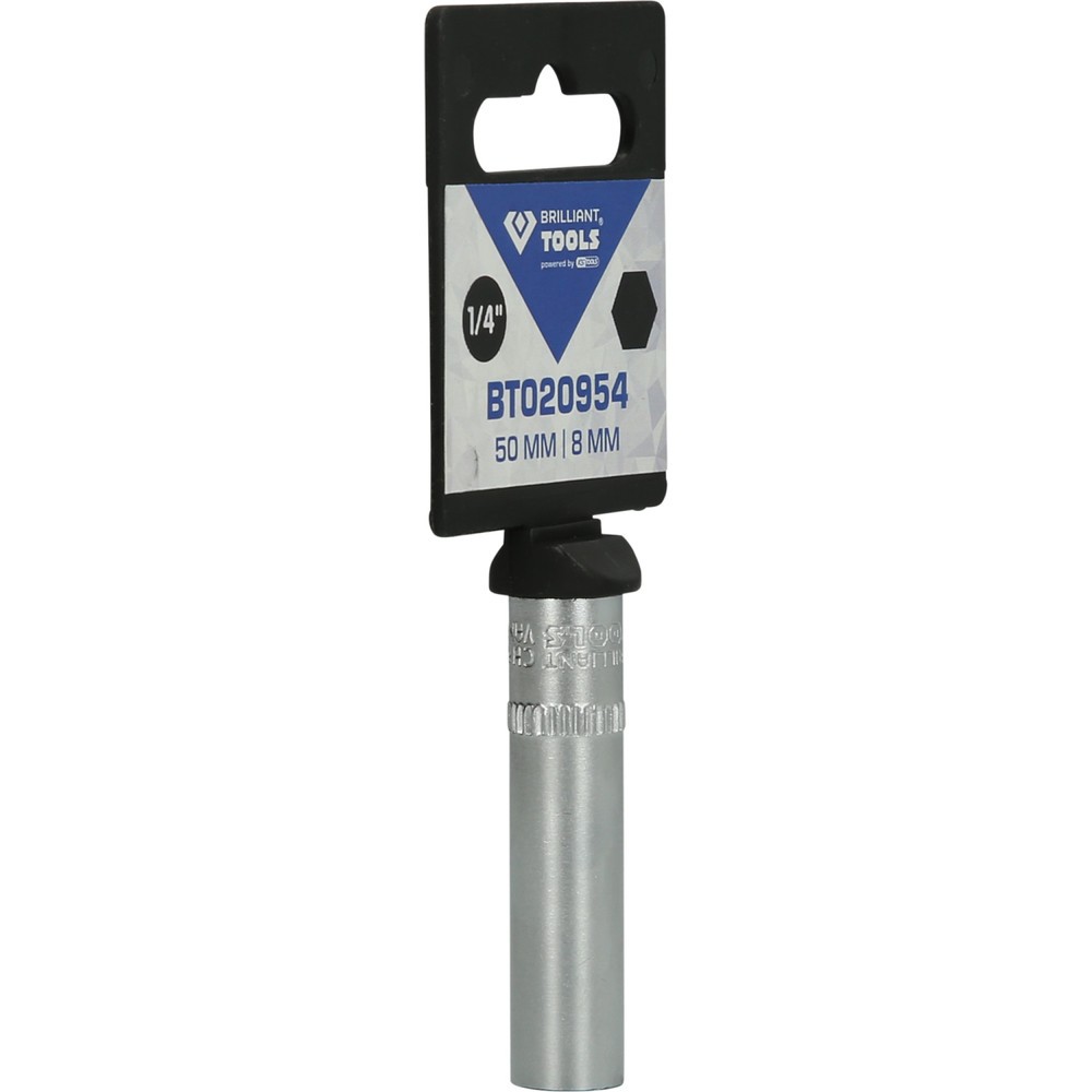 Produktabbildung Nr. 9: BRILLIANT TOOLS 1/4" Sechskant-Stecknuss, lange Ausführung, 8 mm