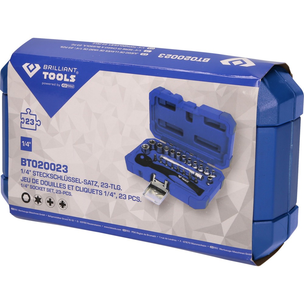 Produktabbildung Nr. 5: BRILLIANT TOOLS 1/4" Steckschlüssel-Satz, 23-tlg