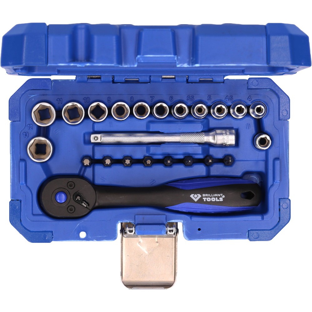 Produktabbildung Nr. 8: BRILLIANT TOOLS 1/4" Steckschlüssel-Satz, 23-tlg