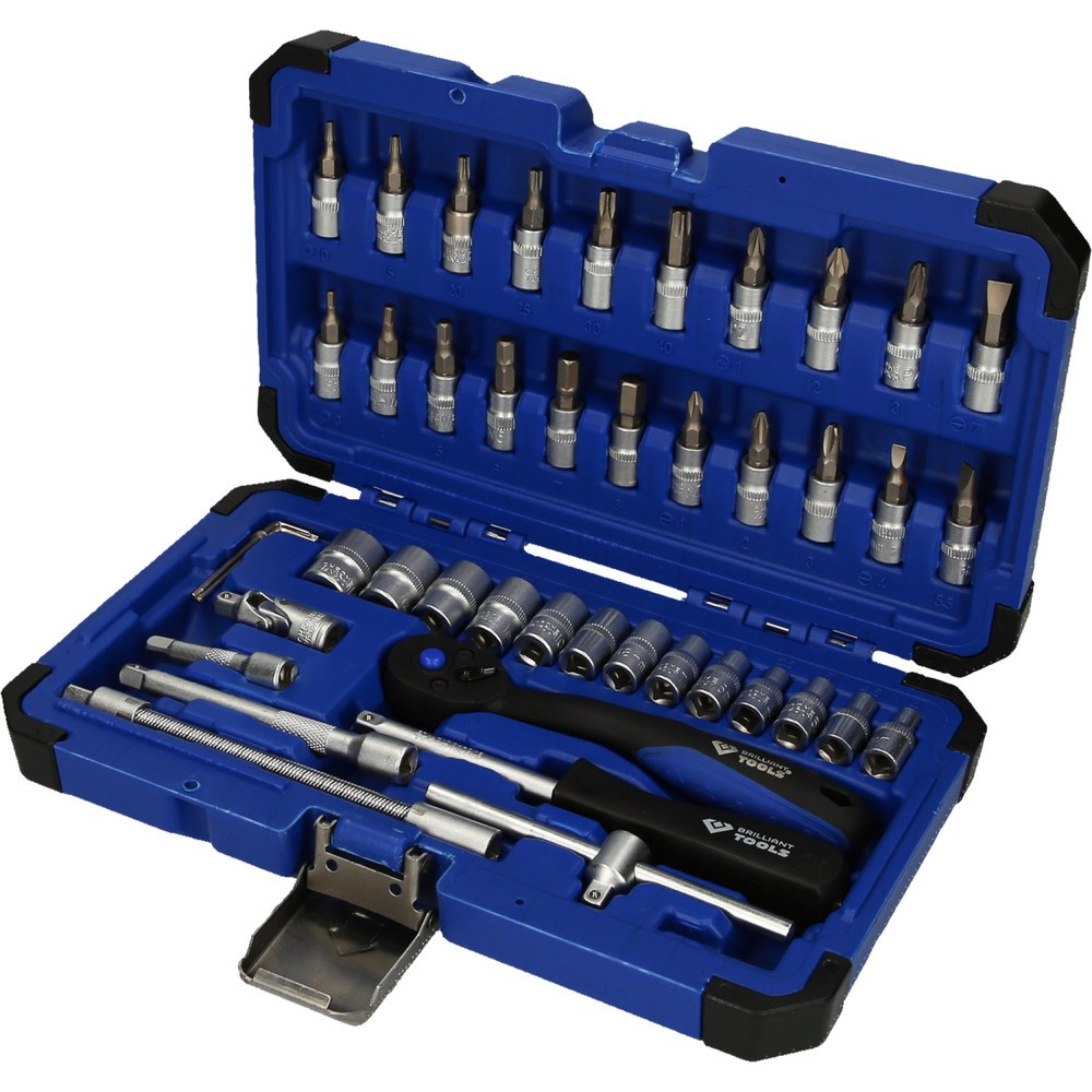 Produktabbildung Nr. 1: BRILLIANT TOOLS 1/4" Steckschlüssel-Satz, 46-tlg
