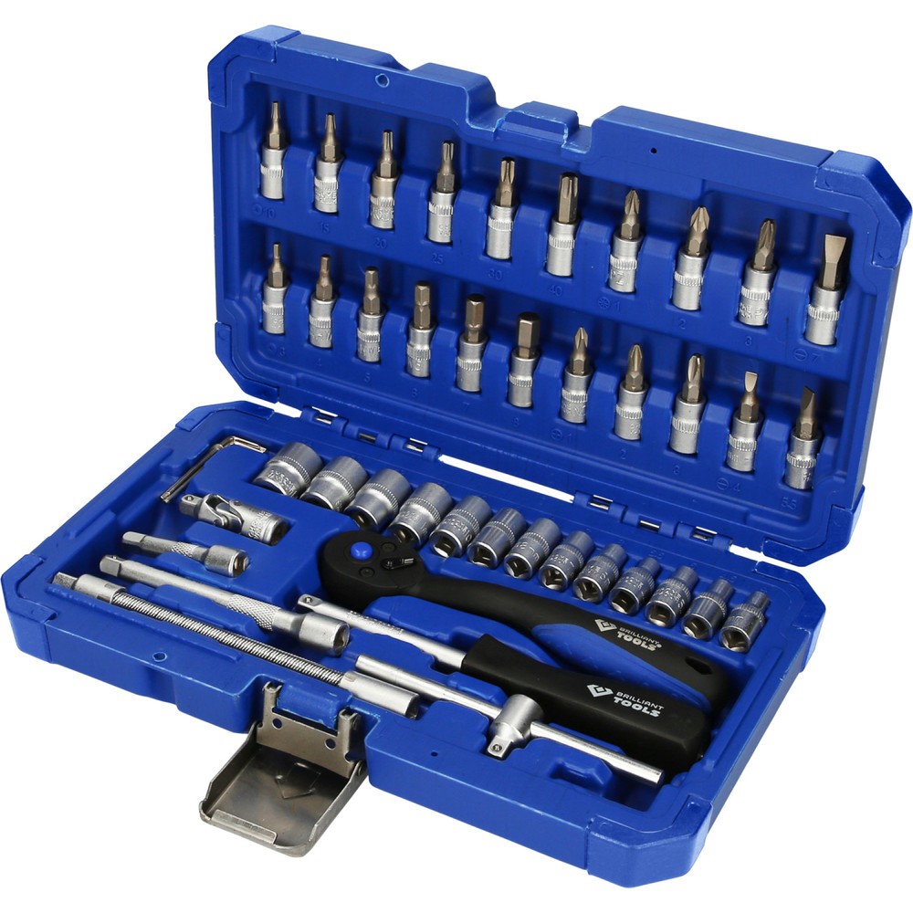 Produktabbildung Nr. 2: BRILLIANT TOOLS 1/4" Steckschlüssel-Satz, 46-tlg