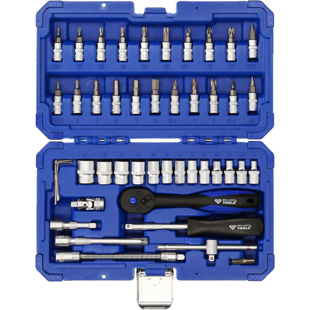 Produktabbildung Nr. 8: BRILLIANT TOOLS 1/4" Steckschlüssel-Satz, 46-tlg