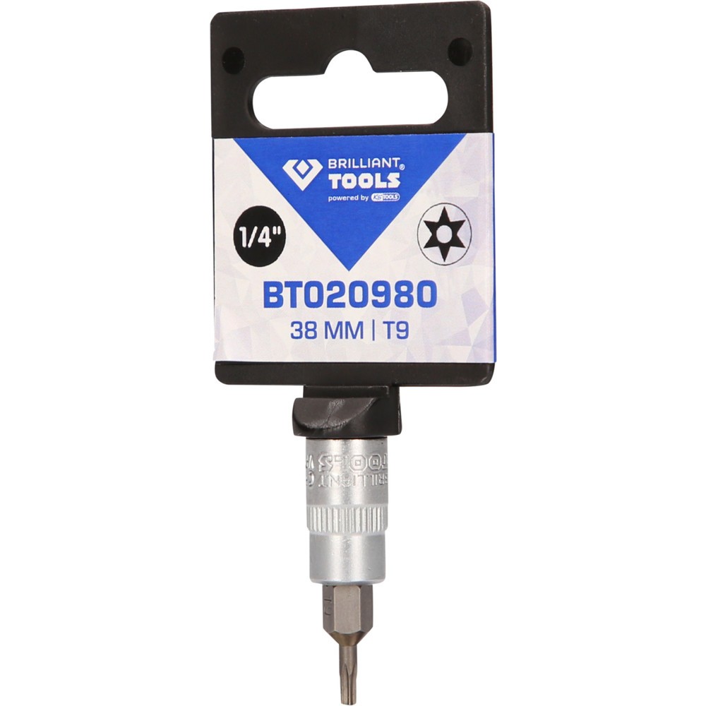Produktabbildung Nr. 5: BRILLIANT TOOLS 1/4" Torx-Bit-Stecknuss, mit Stirnlochbohrung, TB9