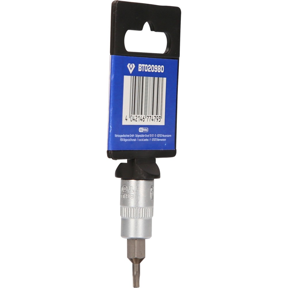 Produktabbildung Nr. 6: BRILLIANT TOOLS 1/4" Torx-Bit-Stecknuss, mit Stirnlochbohrung, TB9