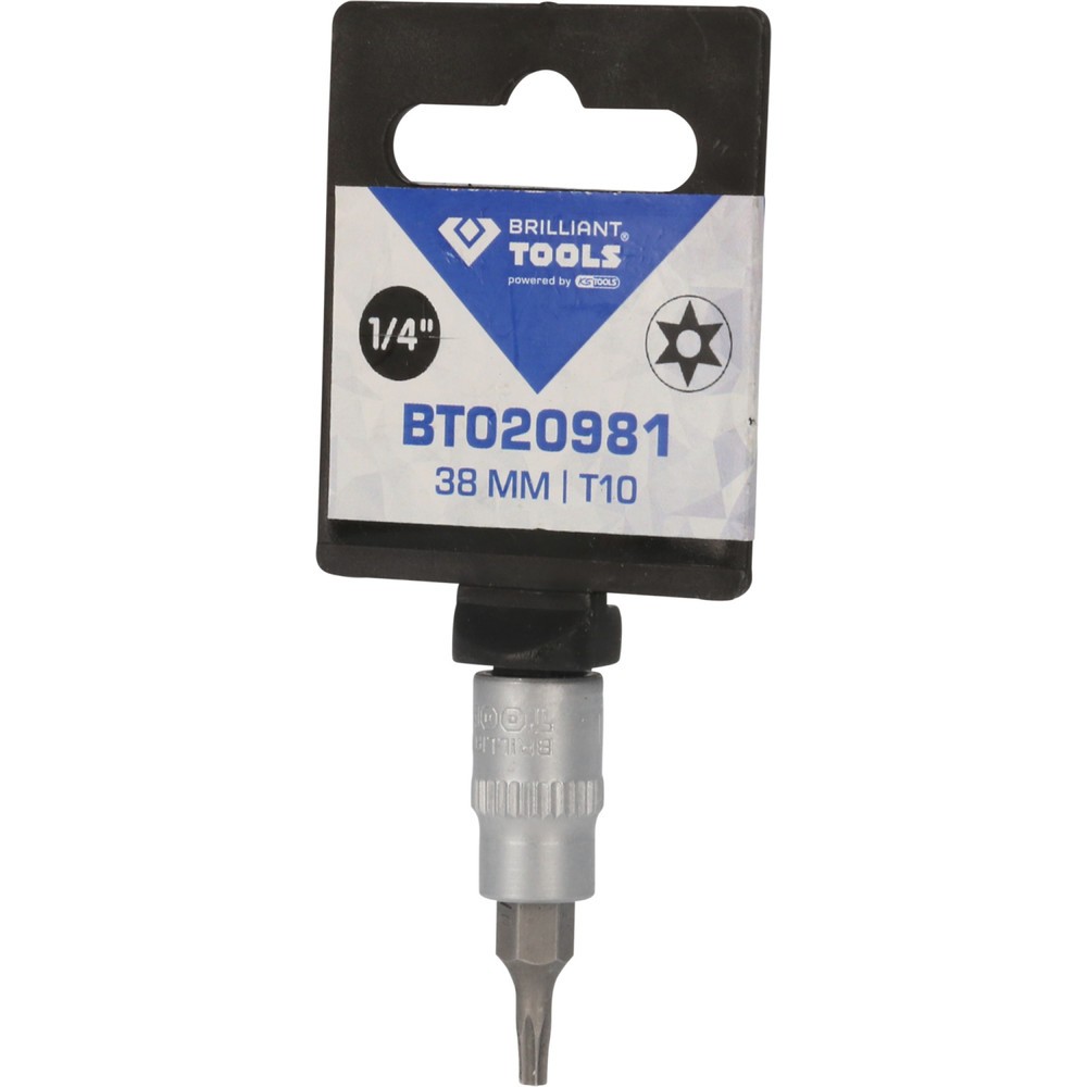 Produktabbildung Nr. 5: BRILLIANT TOOLS 1/4" Torx-Bit-Stecknuss, mit Stirnlochbohrung, TB10