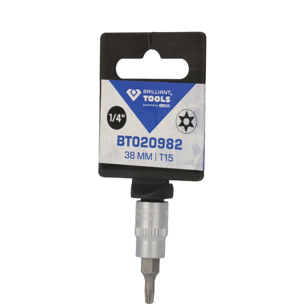 Produktabbildung Nr. 5: BRILLIANT TOOLS 1/4" Torx-Bit-Stecknuss, mit Stirnlochbohrung, TB15