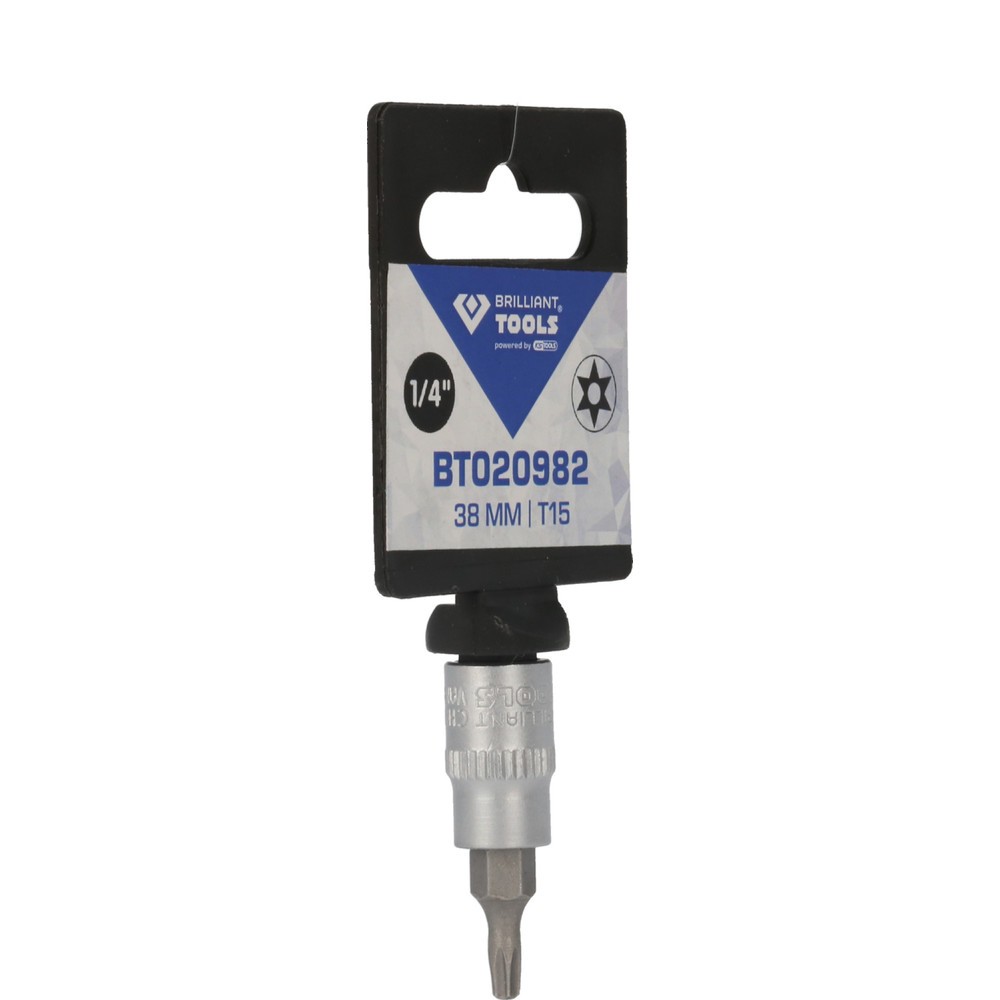 Produktabbildung Nr. 8: BRILLIANT TOOLS 1/4" Torx-Bit-Stecknuss, mit Stirnlochbohrung, TB15