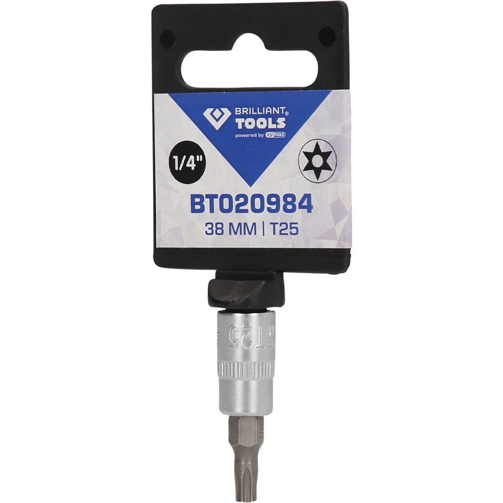Produktabbildung Nr. 5: BRILLIANT TOOLS 1/4" Torx-Bit-Stecknuss, mit Stirnlochbohrung, TB25