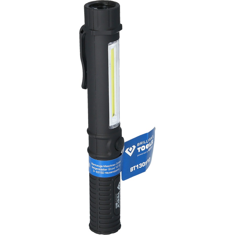Produktabbildung Nr. 13: BRILLIANT TOOLS 2 in 1 COB-Taschenlampe mit 140 Lumen