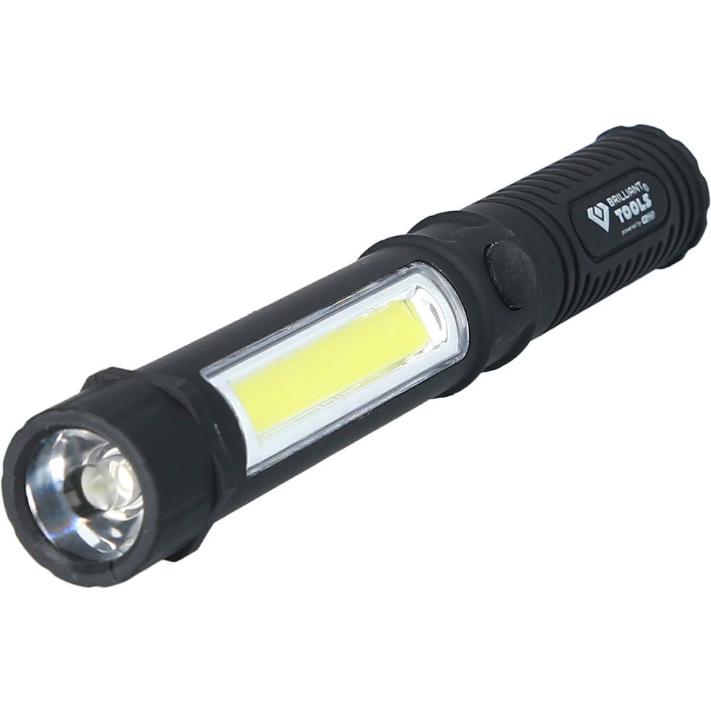 Produktabbildung Nr. 19: BRILLIANT TOOLS 2 in 1 COB-Taschenlampe mit 140 Lumen