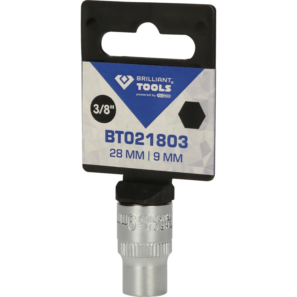 Produktabbildung Nr. 5: BRILLIANT TOOLS 3/8" Sechskant-Stecknuss, 9 mm