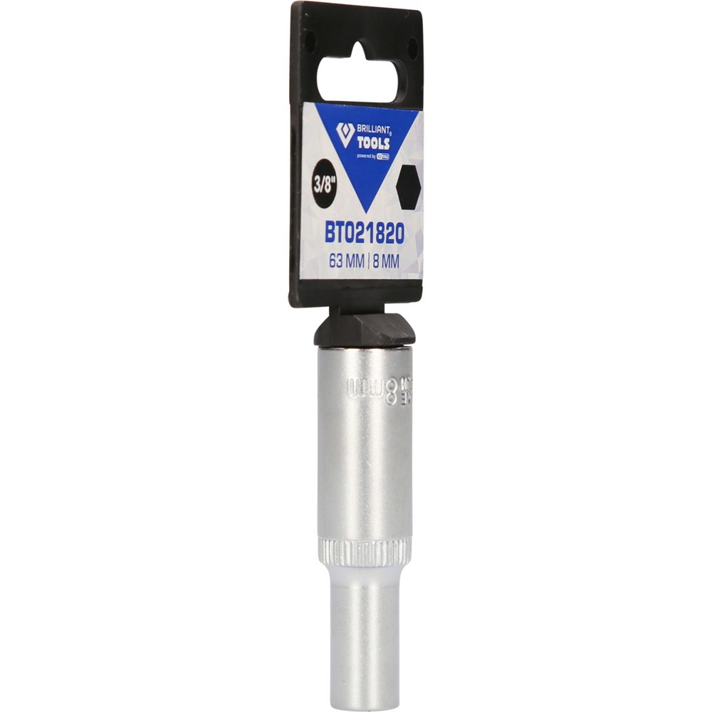 Produktabbildung Nr. 8: BRILLIANT TOOLS 3/8" Sechskant-Stecknuss, lange Ausführung, 8 mm