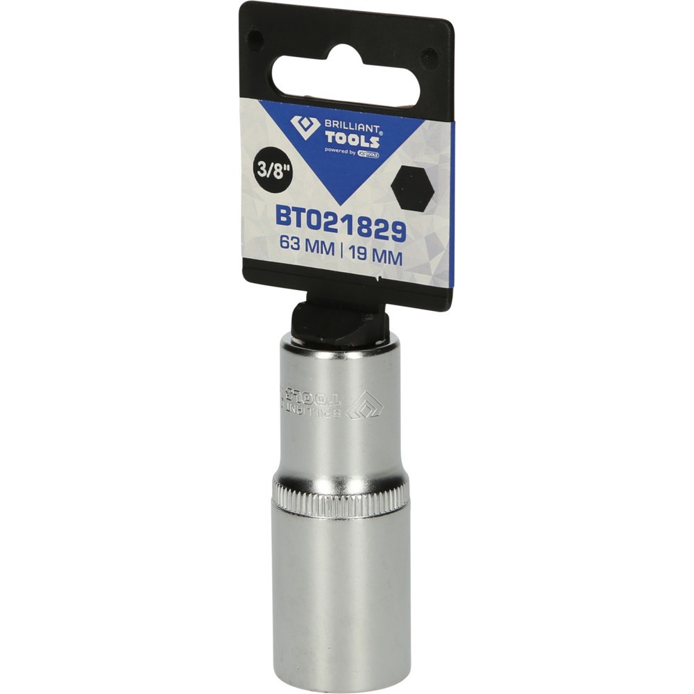 Produktabbildung Nr. 5: BRILLIANT TOOLS 3/8" Sechskant-Stecknuss, lange Ausführung, 19 mm