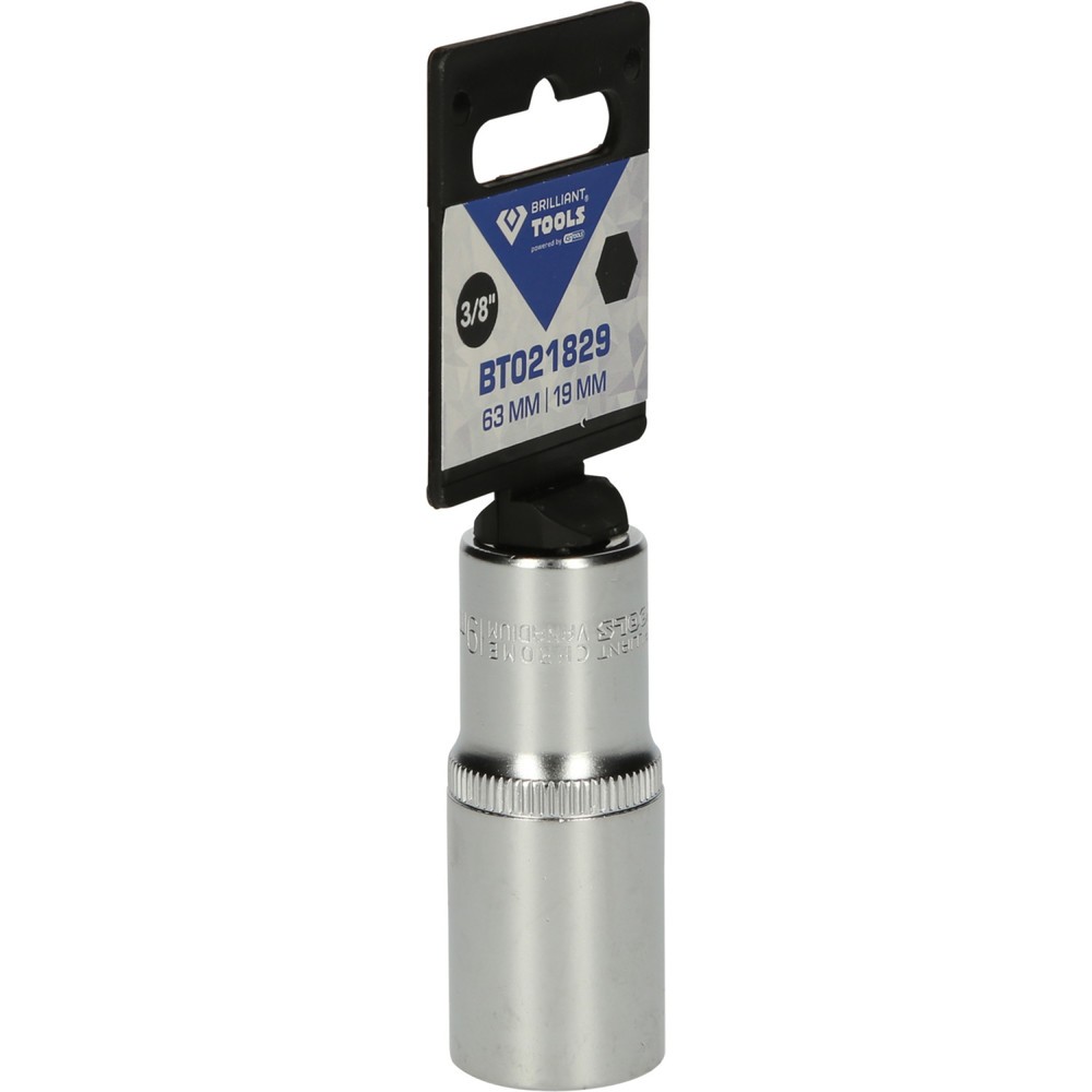 Produktabbildung Nr. 8: BRILLIANT TOOLS 3/8" Sechskant-Stecknuss, lange Ausführung, 19 mm