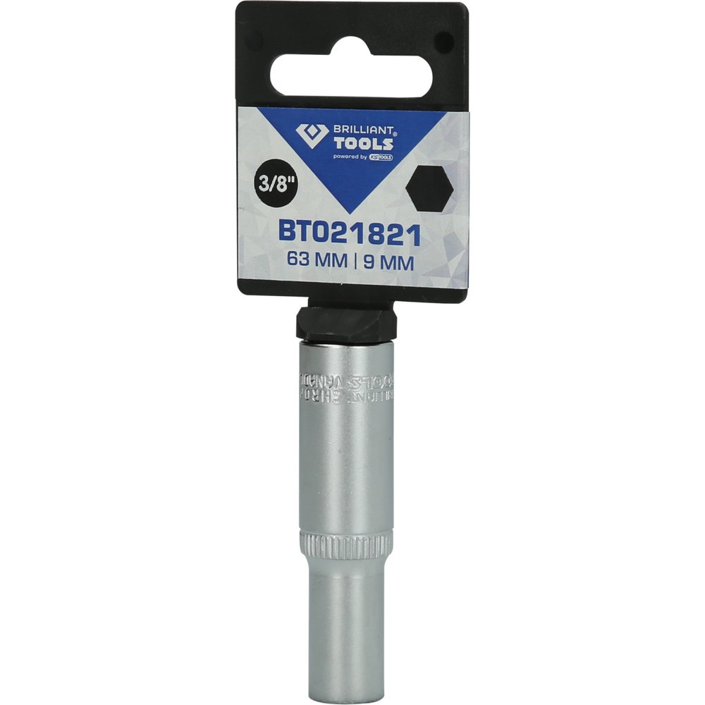 Produktabbildung Nr. 5: BRILLIANT TOOLS 3/8" Sechskant-Stecknuss, lange Ausführung, 9 mm