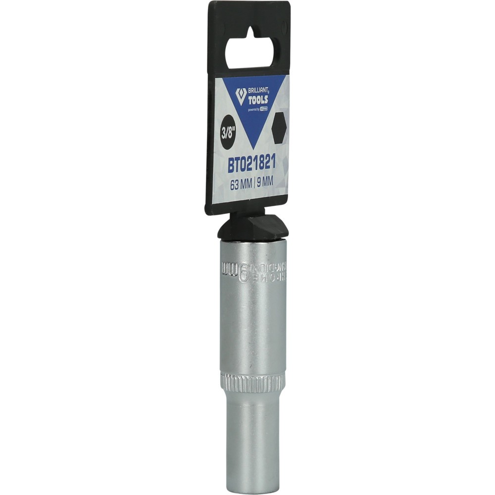 Produktabbildung Nr. 8: BRILLIANT TOOLS 3/8" Sechskant-Stecknuss, lange Ausführung, 9 mm