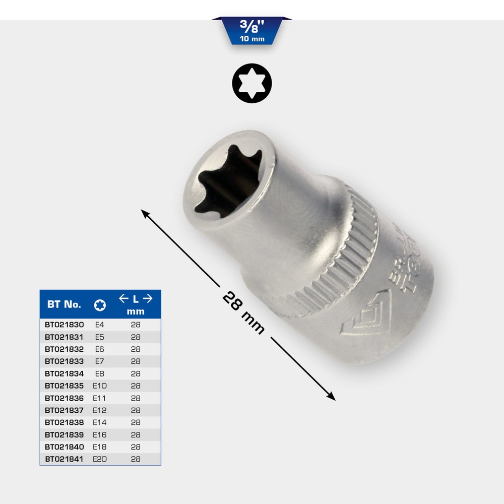 Produktabbildung Nr. 11: BRILLIANT TOOLS 3/8" Torx-E-Stecknuss, E7