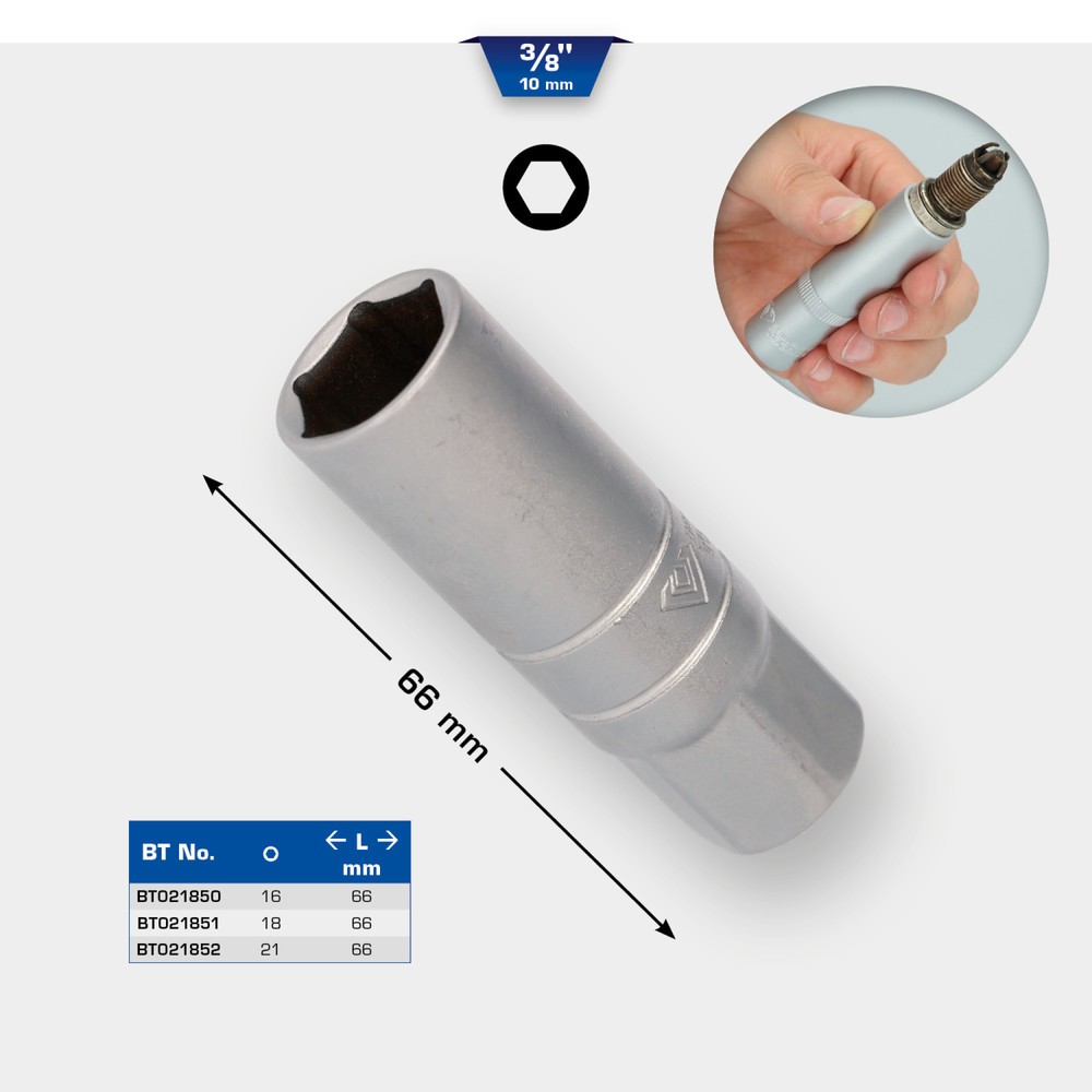 Produktabbildung Nr. 11: BRILLIANT TOOLS 3/8" Zündkerzen-Stecknuss, 21 mm