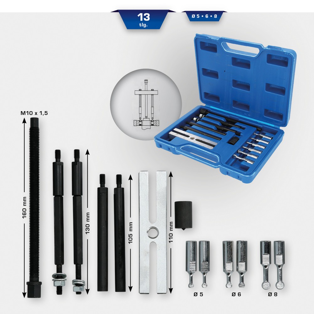 Produktabbildung Nr. 11: BRILLIANT TOOLS Abzieher-Satz für Kugellager, 10-tlg