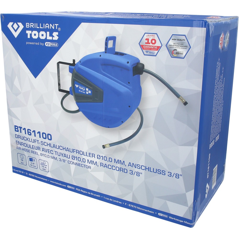 Produktabbildung Nr. 6: BRILLIANT TOOLS Automatischer Druckluftschlauch-Aufroller, Ø 10 mm x 15 m
