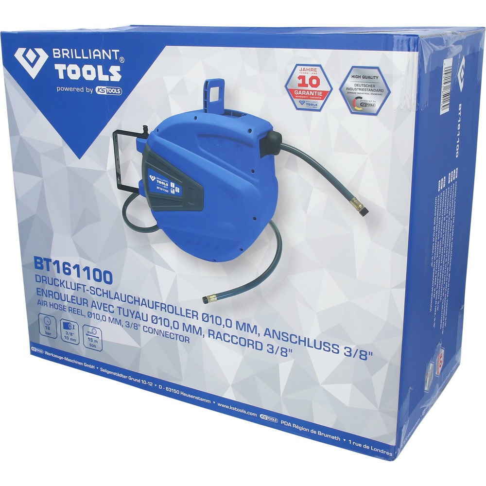 Produktabbildung Nr. 7: BRILLIANT TOOLS Automatischer Druckluftschlauch-Aufroller, Ø 10 mm x 15 m