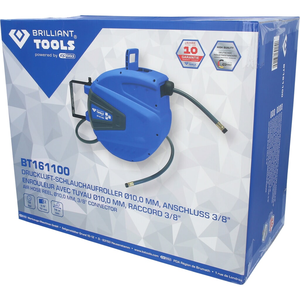 BRILLIANT TOOLS Automatischer Druckluftschlauch-Aufroller, Ø 10 mm x 15 m Produktabbildung Nr. 8: BRILLIANT TOOLS Automatischer Druckluftschlauch-Aufroller, Ø 10 mm x 15 m