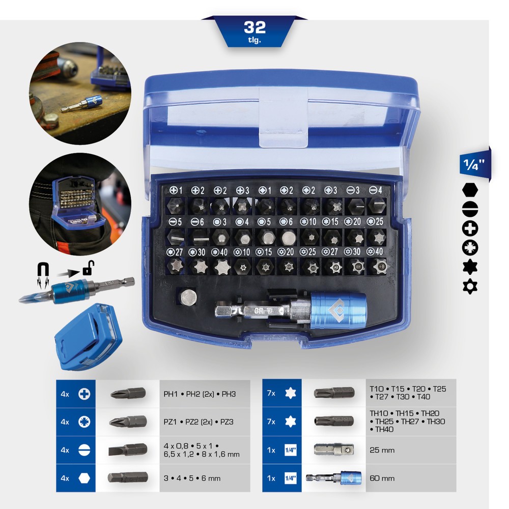 Produktabbildung Nr. 12: BRILLIANT TOOLS Bit-Satz, 32-tlg