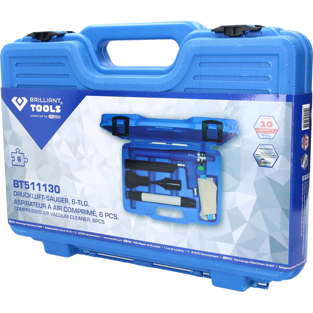 Produktabbildung Nr. 10: BRILLIANT TOOLS Druckluft-Sauger, 6-tlg