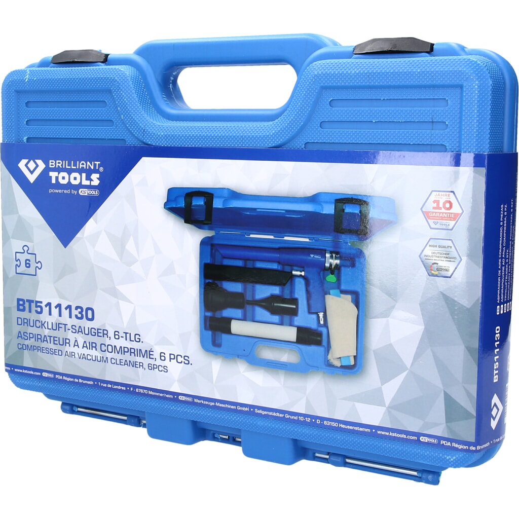 Produktabbildung Nr. 8: BRILLIANT TOOLS Druckluft-Sauger, 6-tlg