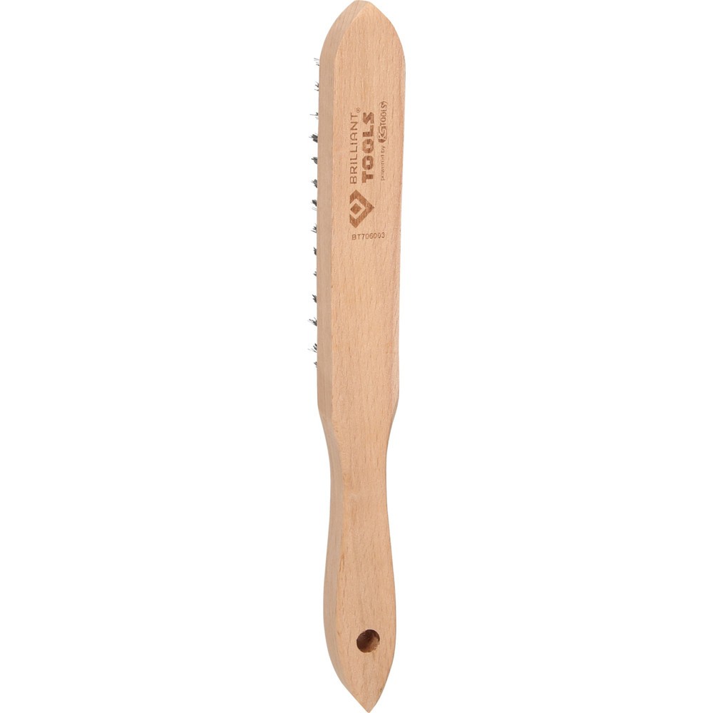 Produktabbildung Nr. 2: BRILLIANT TOOLS Edelstahl-Handdrahtbürste 3-reihig, 290mm