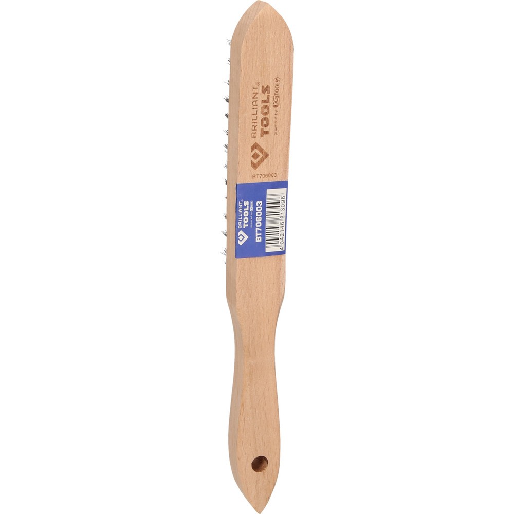 Produktabbildung Nr. 6: BRILLIANT TOOLS Edelstahl-Handdrahtbürste 3-reihig, 290mm