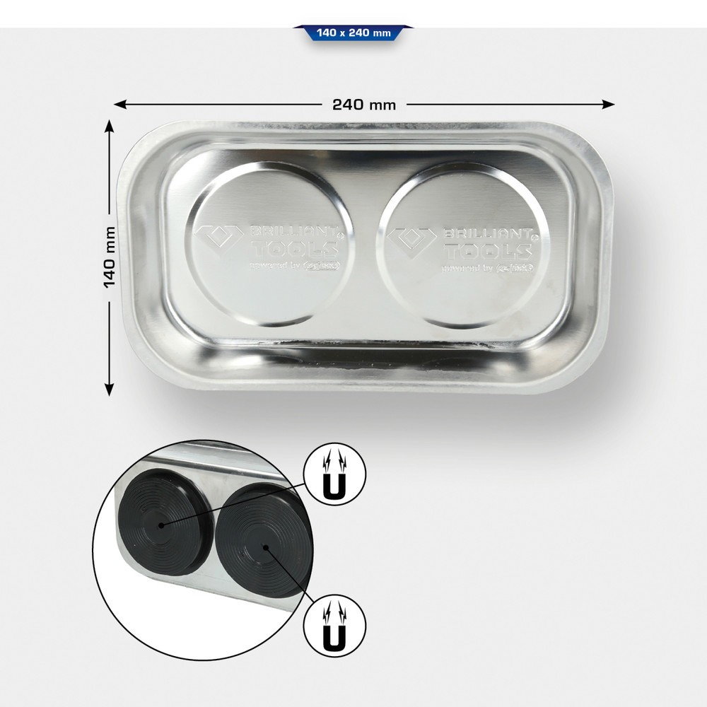 Produktabbildung Nr. 9: BRILLIANT TOOLS Edelstahl-Magnet-Teller