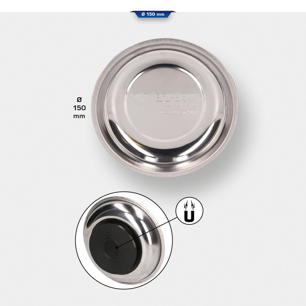 Produktabbildung Nr. 9: BRILLIANT TOOLS Edelstahl-Magnet-Teller, Ø 15 cm