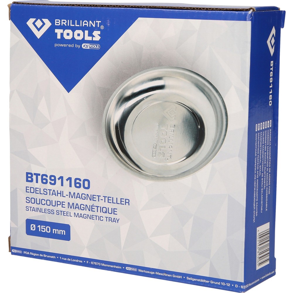 Produktabbildung Nr. 6: BRILLIANT TOOLS Edelstahl-Magnet-Teller, Ø 15 cm