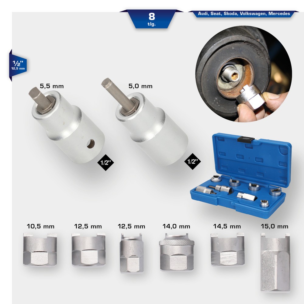 Produktabbildung Nr. 11: BRILLIANT TOOLS Federbein-Werkzeug-Satz, 8-tlg