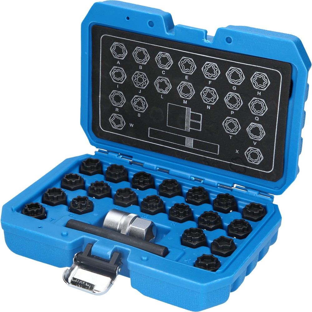 Produktabbildung Nr. 2: BRILLIANT TOOLS Felgenschloss-Sortiment für Audi, 22-tlg