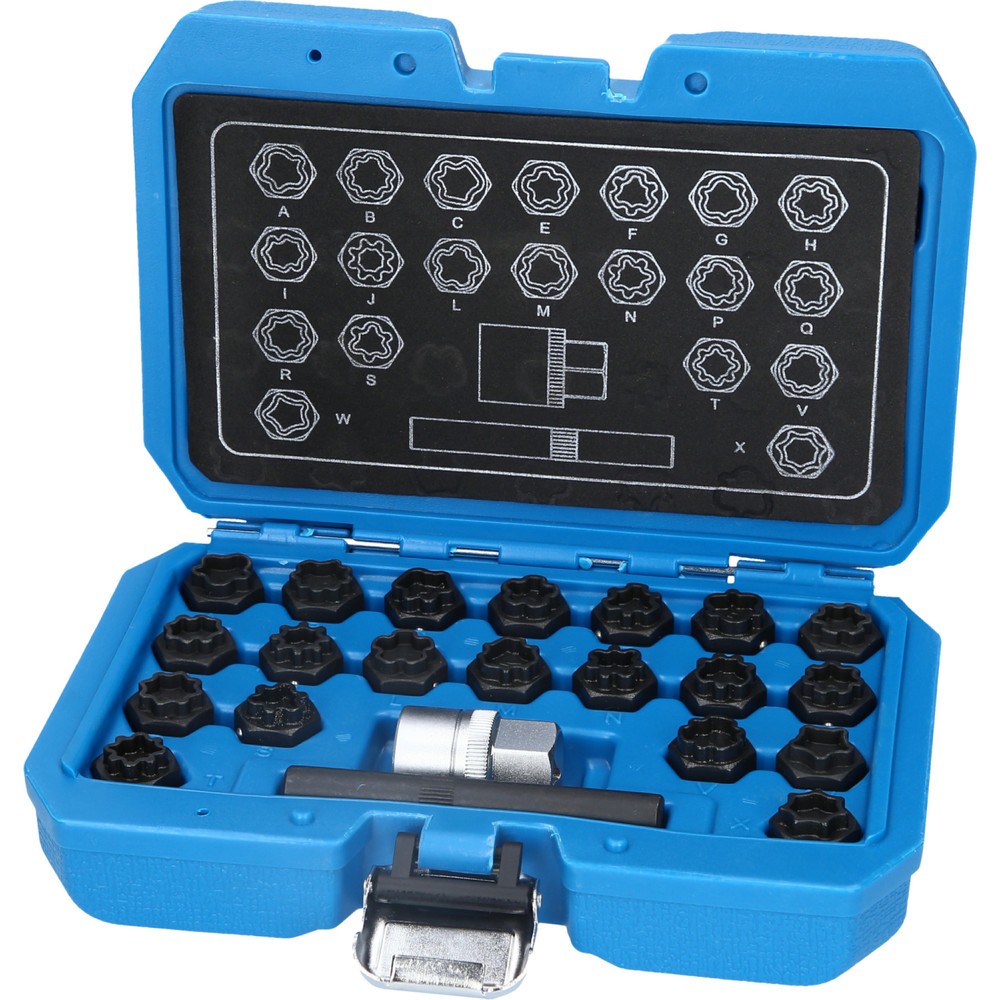 Produktabbildung Nr. 3: BRILLIANT TOOLS Felgenschloss-Sortiment für Audi, 22-tlg