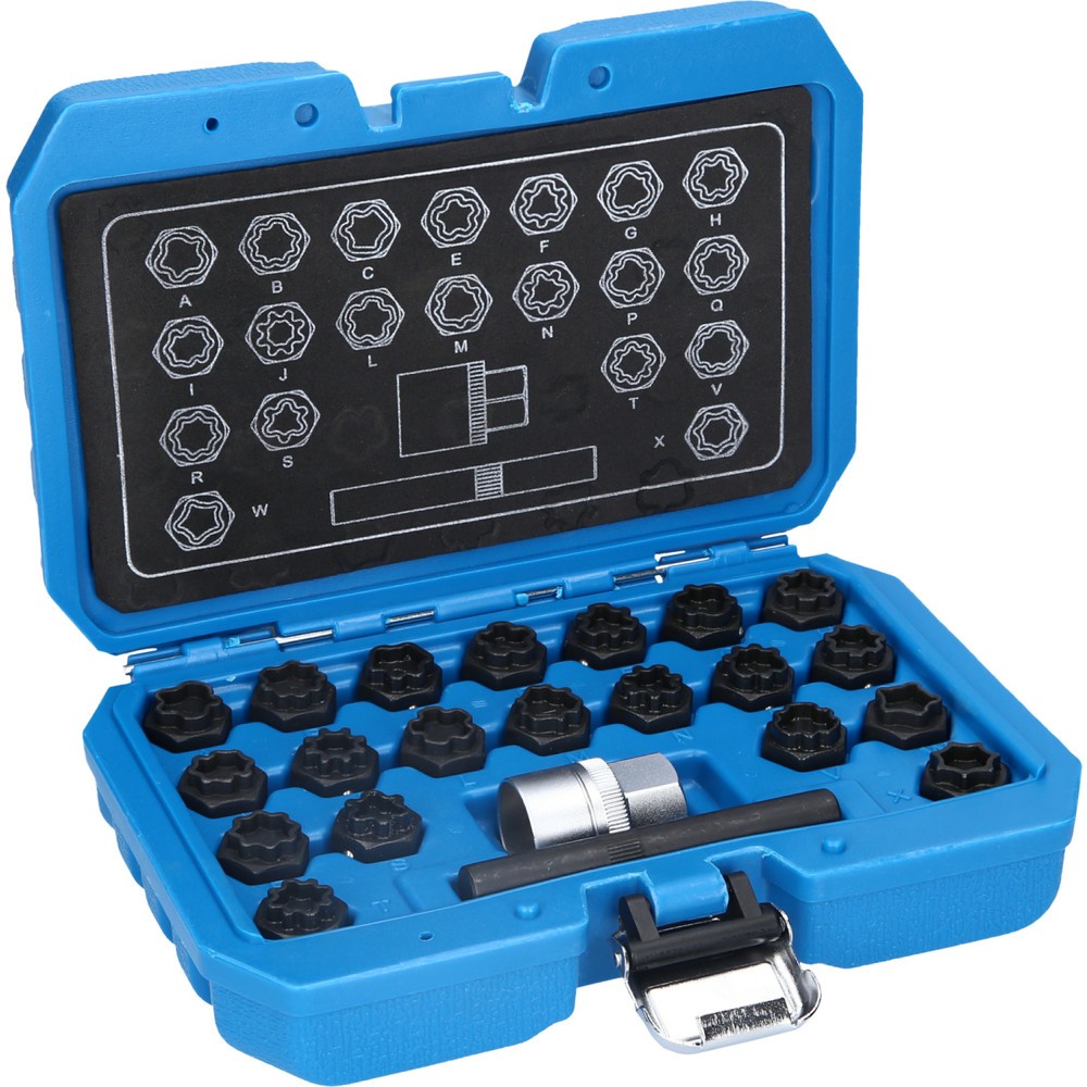 Produktabbildung Nr. 5: BRILLIANT TOOLS Felgenschloss-Sortiment für Audi, 22-tlg
