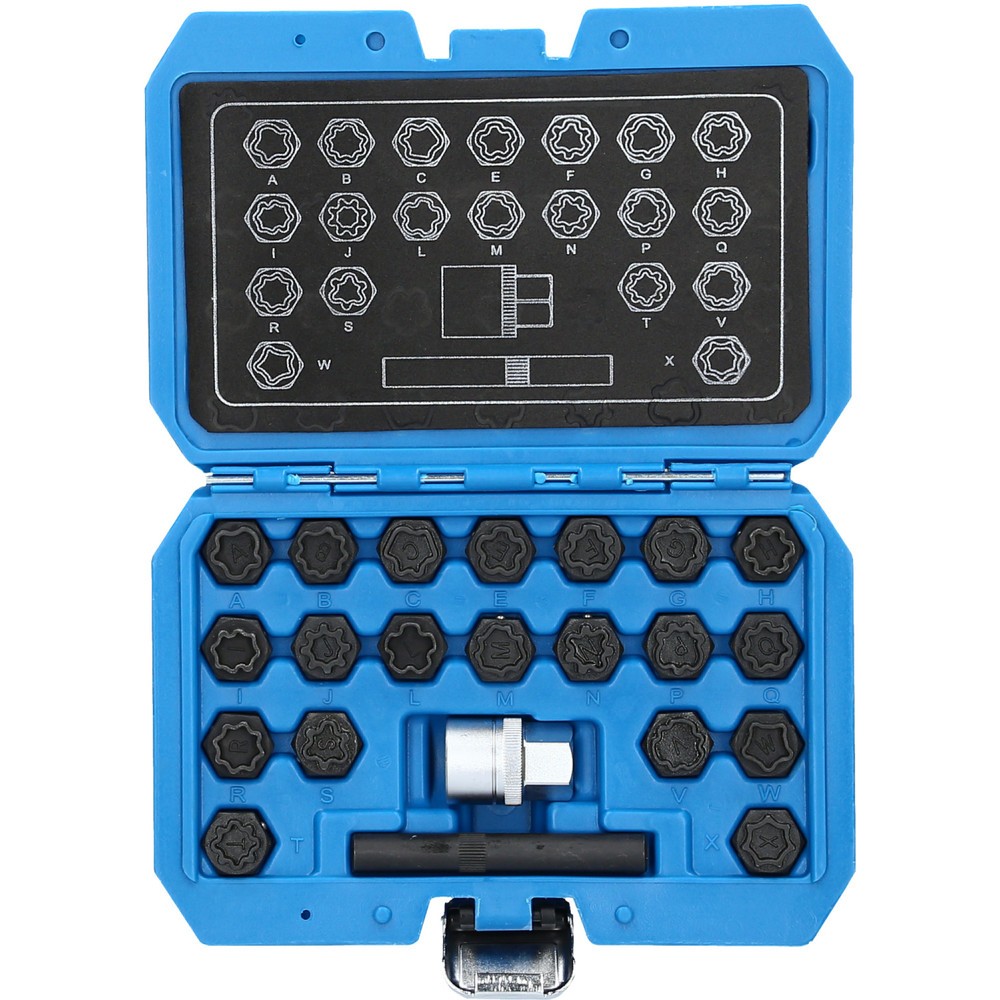 Produktabbildung Nr. 6: BRILLIANT TOOLS Felgenschloss-Sortiment für Audi, 22-tlg