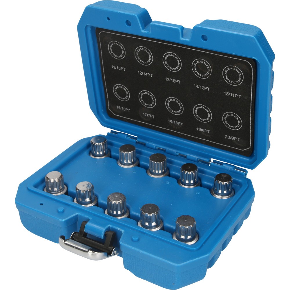 Produktabbildung: BRILLIANT TOOLS Felgenschloss-Sortiment für BMW, 10-tlg