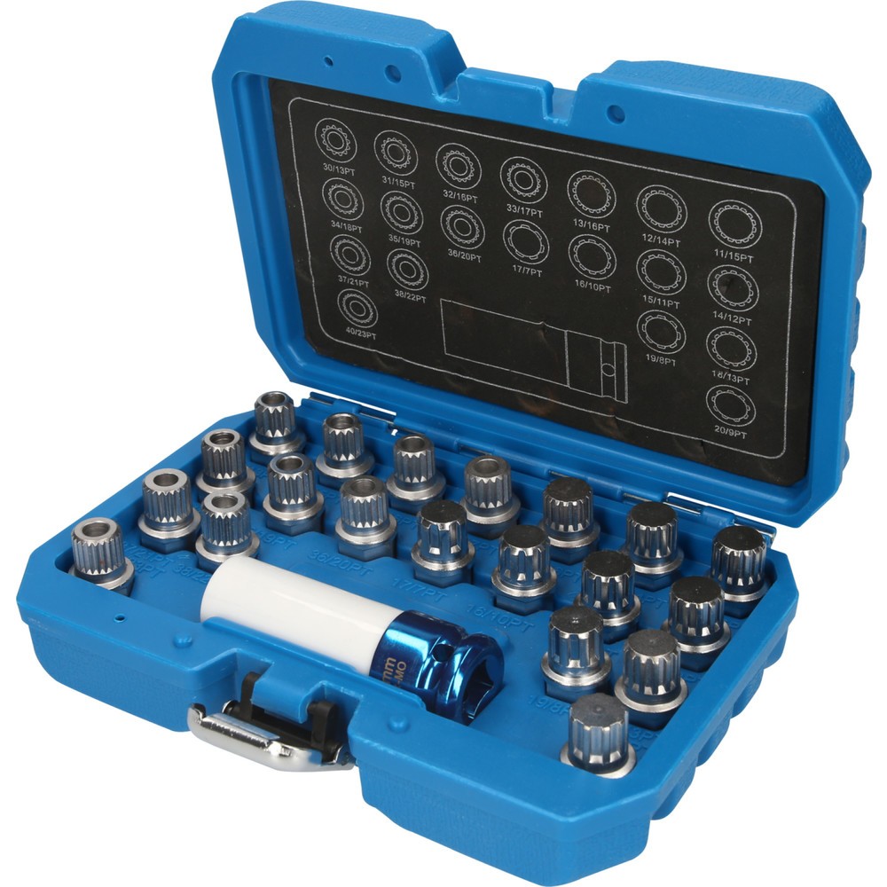 Produktabbildung: BRILLIANT TOOLS Felgenschloss-Sortiment für BMW, 21-tlg