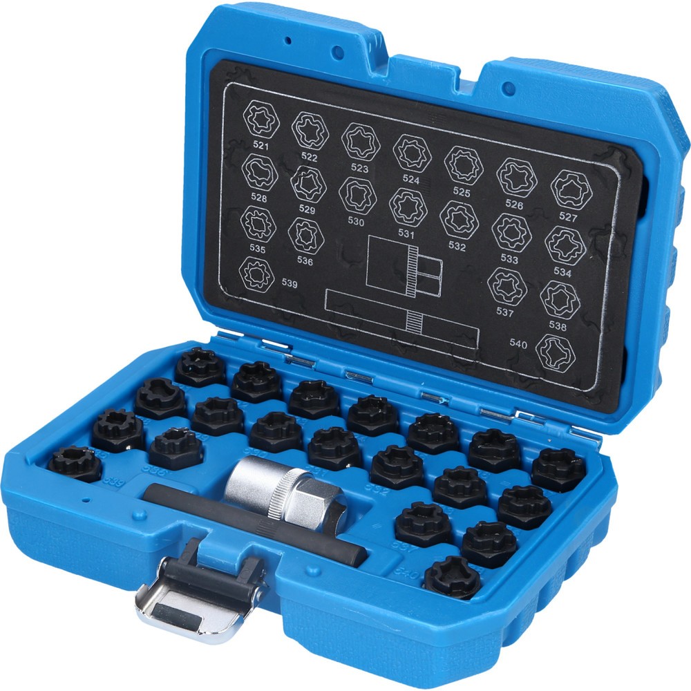 Produktabbildung Nr. 1: BRILLIANT TOOLS Felgenschloss-Sortiment für VW, 22-tlg