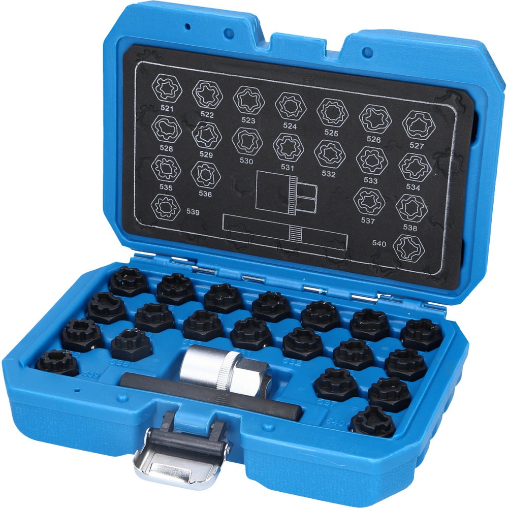 Produktabbildung Nr. 2: BRILLIANT TOOLS Felgenschloss-Sortiment für VW, 22-tlg