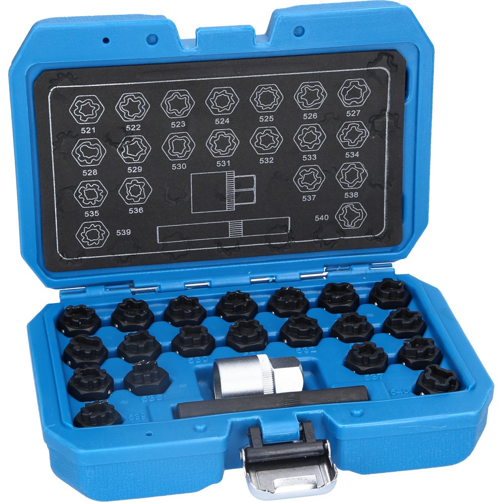 Produktabbildung Nr. 5: BRILLIANT TOOLS Felgenschloss-Sortiment für VW, 22-tlg