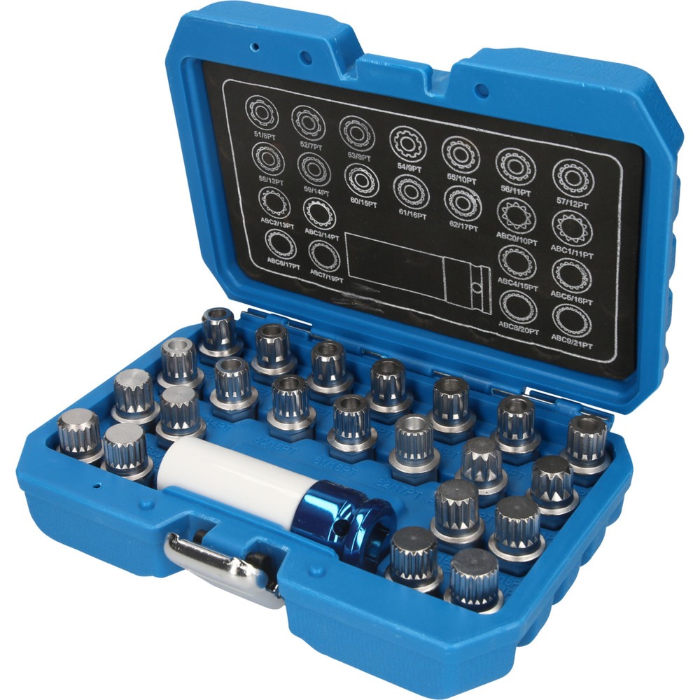 Produktabbildung: BRILLIANT TOOLS Felgenschloss-Sortiment für VW, 23-tlg